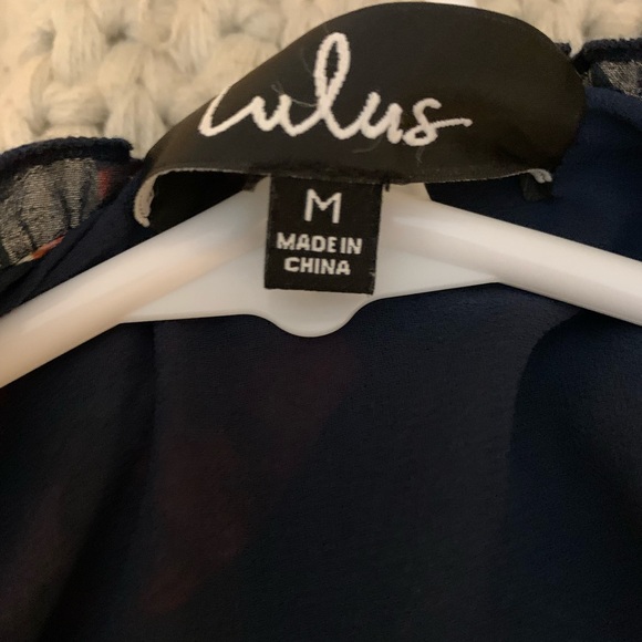 Lulu’s Floral Wrap Dress Size Medium - Picture 3 of 5